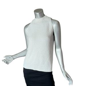 Gap Small Mock Neck Sleeveless Sweater Tank Knit Top Small Blouse Cotton Blend